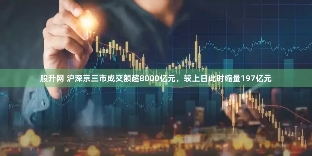 股升网 沪深京三市成交额超8000亿元，较上日此时缩量197亿元